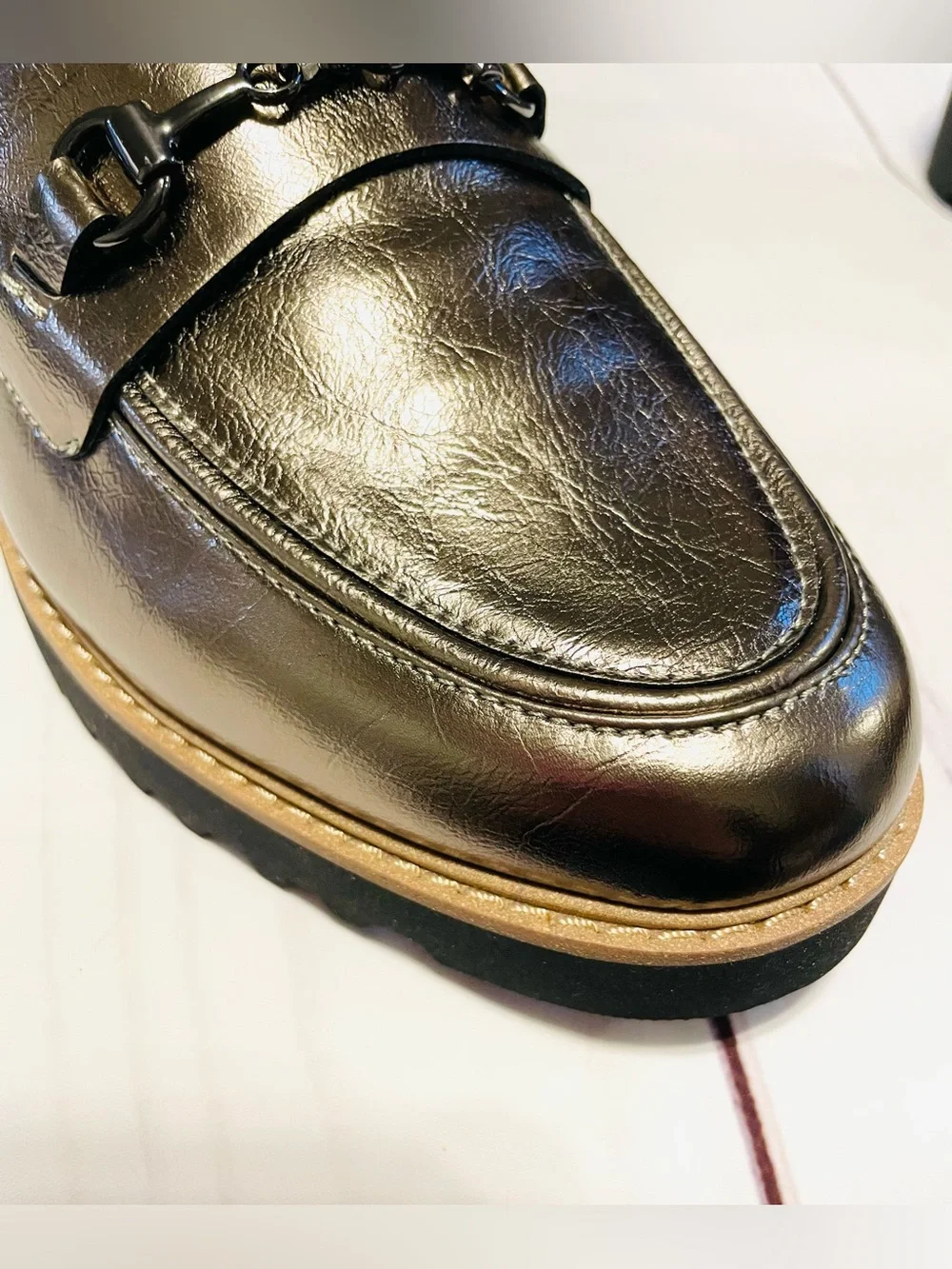 Franco Sarto Pewter Colette Bit Loafers 10W